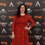 María Isasi en la alfombra roja de los Premios Goya 2017