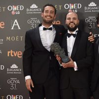 El director Guillermo García López con su Goya a Mejor Película Documental