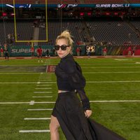 Lady Gaga antes de su actuación en la Super Bowl 2017