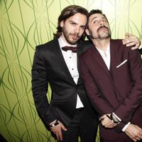 Marc Clotet y Hugo Silva en la 'Private Party' de Paco León tras los Goya 2017