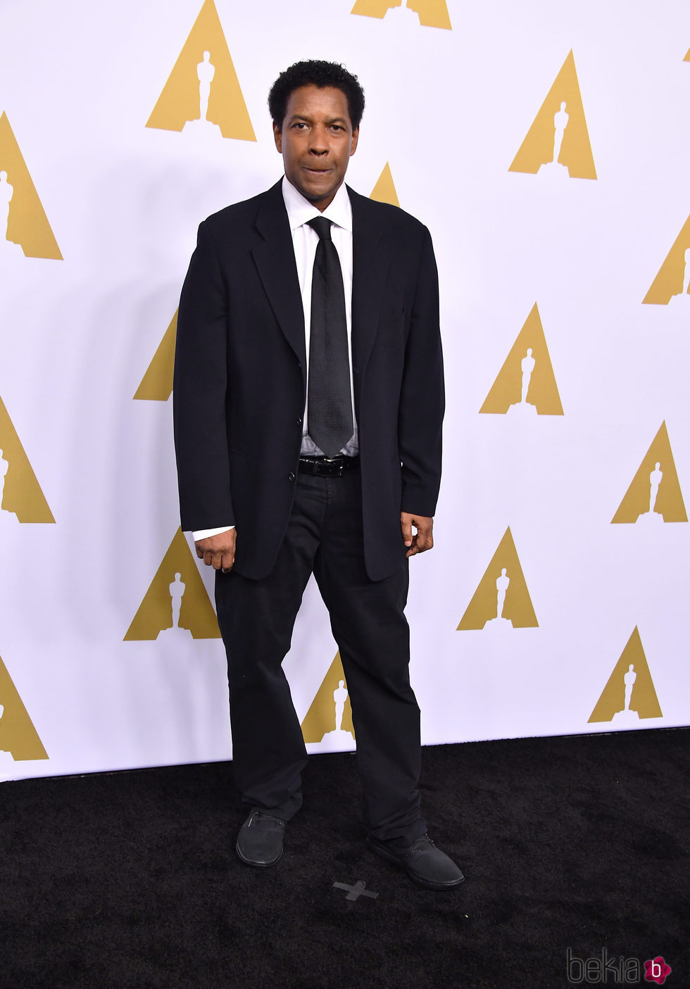Denzel Washington en el almuerzo de los nominados a los Oscar 2017