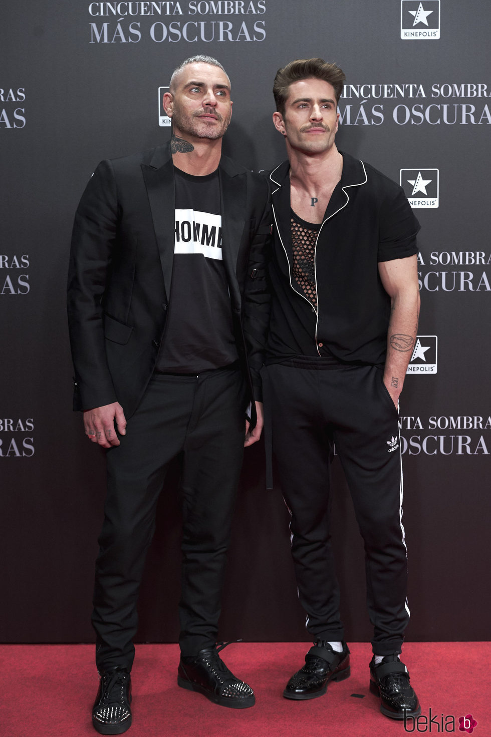 Pelayo Díaz y Sebastian Ferraro en el estreno de 'Cincuenta Sombras Más Oscuras' en Madrid