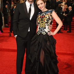 John Krasinski y Emily Blunt en la alfombra roja de los Premios Bafta 2017