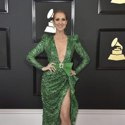 Celine Dion en la alfombra roja de los Premios Grammy 2017