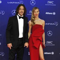 Carles Puyol y Vanesa Lorenzo en los Premios Laureus 2017