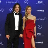 Carles Puyol y Vanesa Lorenzo en los Premios Laureus 2017