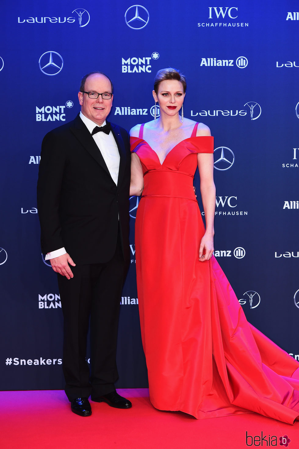 Alberto y Charlene de Mónaco en los Premios Laureus 2017