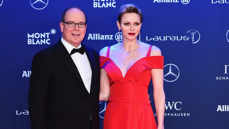 Alberto y Charlene de Mónaco en los Premios Laureus 2017