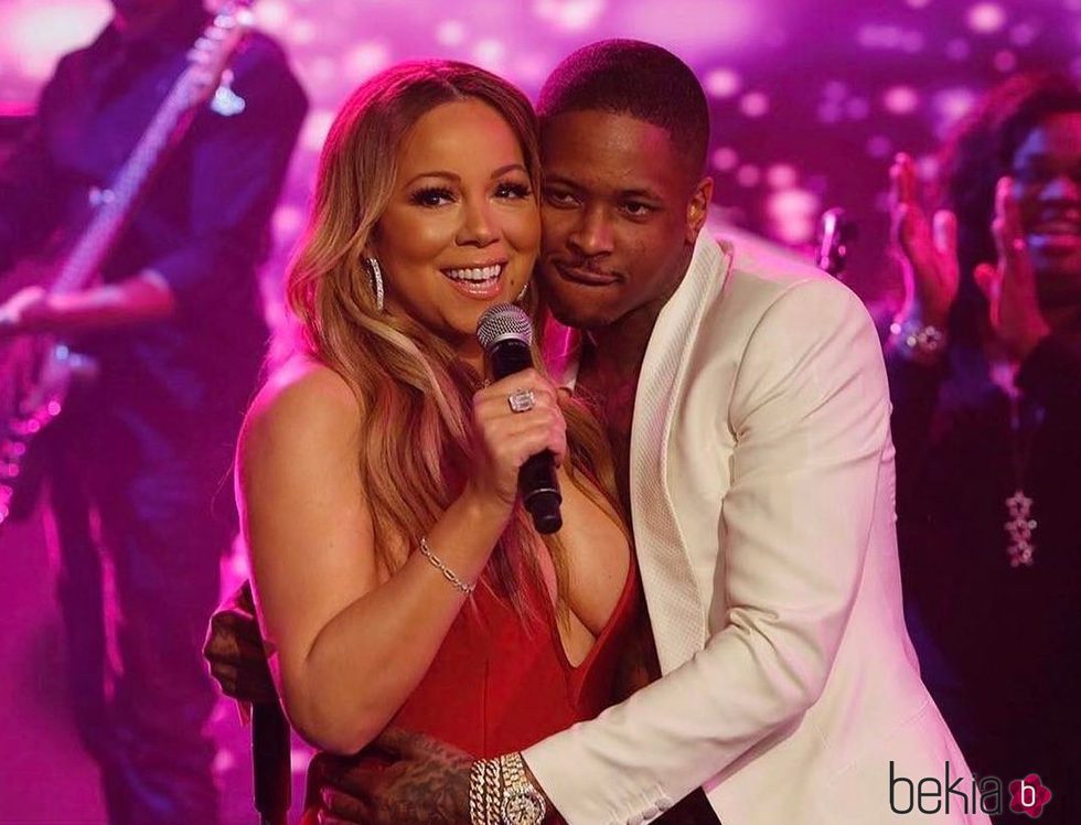 Mariah Carey junto al rapero YG en su reaparición en 'El Show de Jimmy Kimmel'