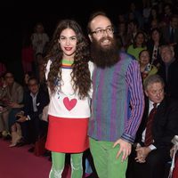 Cósima y Tristán Ramírez en el front row del desfile de Ágatha Ruiz de la Prada en Madrid Fashion Week otoño/invierno 2017/2018