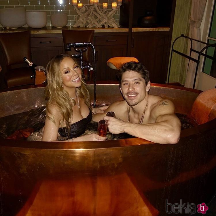 Mariah Carey y su novio Bryan Tanaka celebrando San Valentín