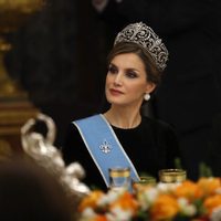 La Reina Letizia y Mariano Rajoy en la cena de gala en honor al presidente de Argentina en el Palacio Real