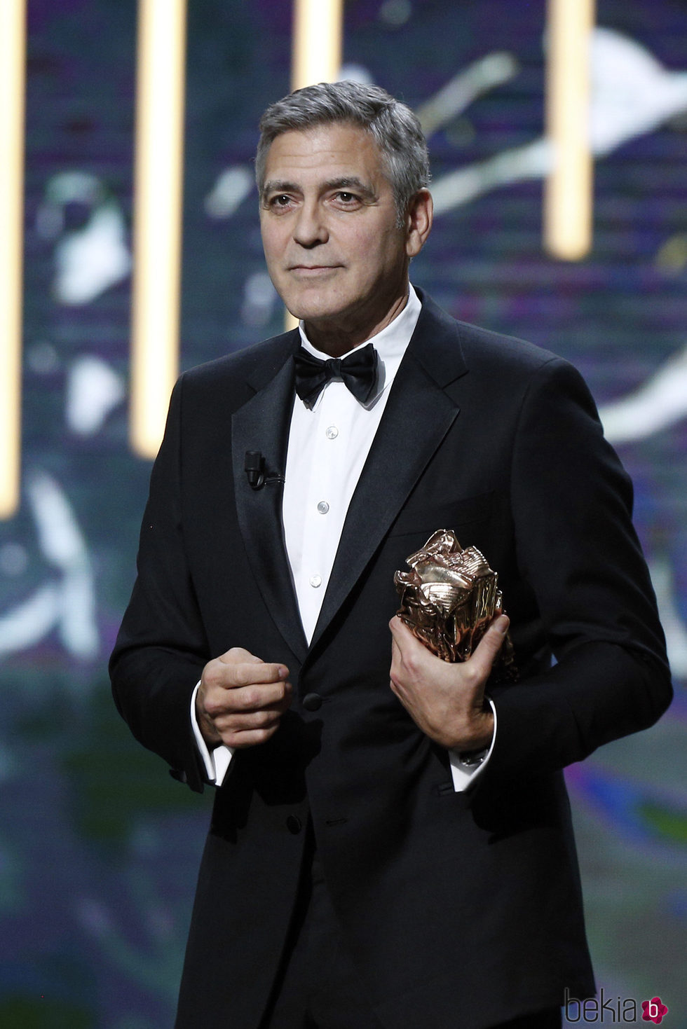 George Clooney recibiendo el Premio César de Honor 2017