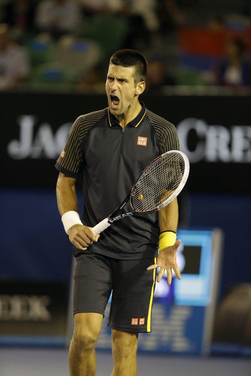 Novak Djokovic en uno de sus partidos del Open de Australia