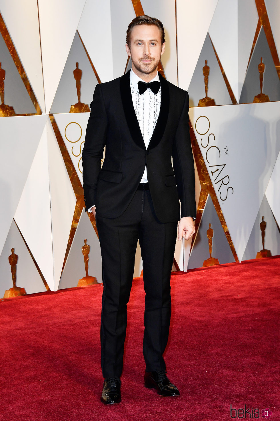 Ryan Gosling en la alfombra roja de los Premios Oscar 2017