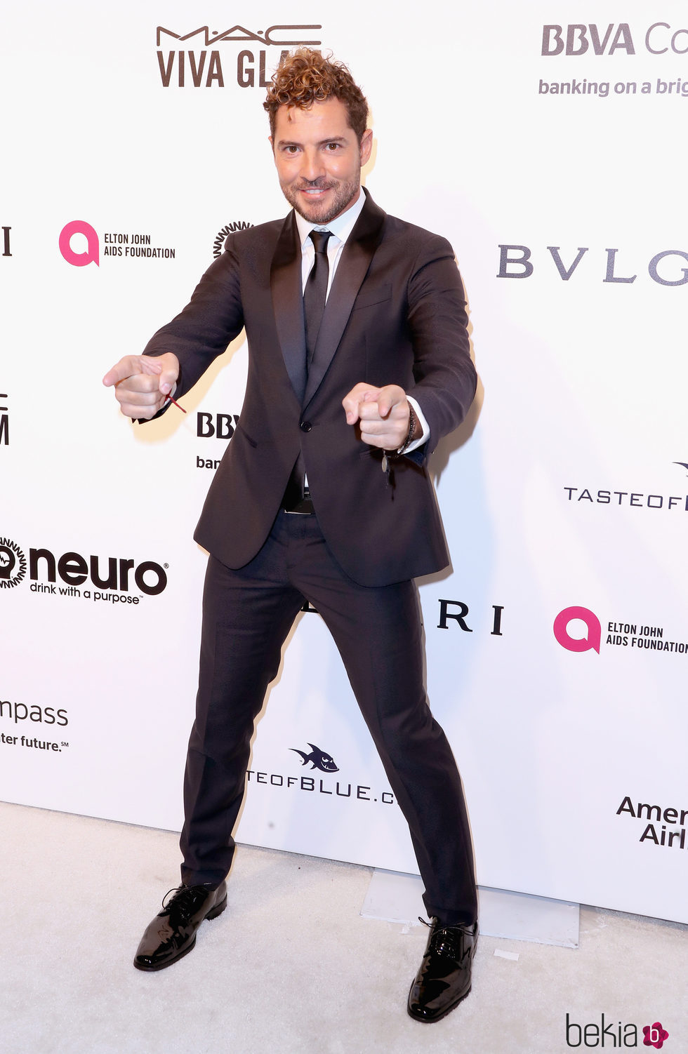 David Bisbal en la fiesta de la Fundación Elton John por los Premios Oscar 2017