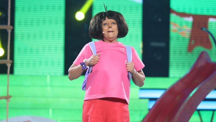 Yolanda Ramos imitando a Dora La Exploradora en la segunda semifinal de 'Tu cara me suena 5'