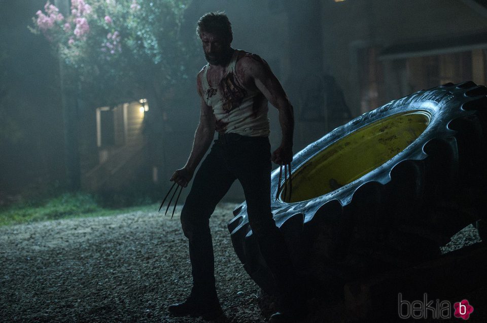 Hugh Jackman interpretando el papel de Lobezno en la película 'Logan'