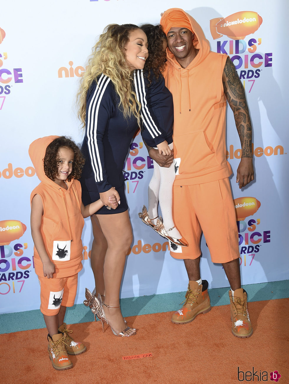 Mariah Carey, Nick Cannon y sus hijos en los Nickelodeon Kids' Choice Awards 2017