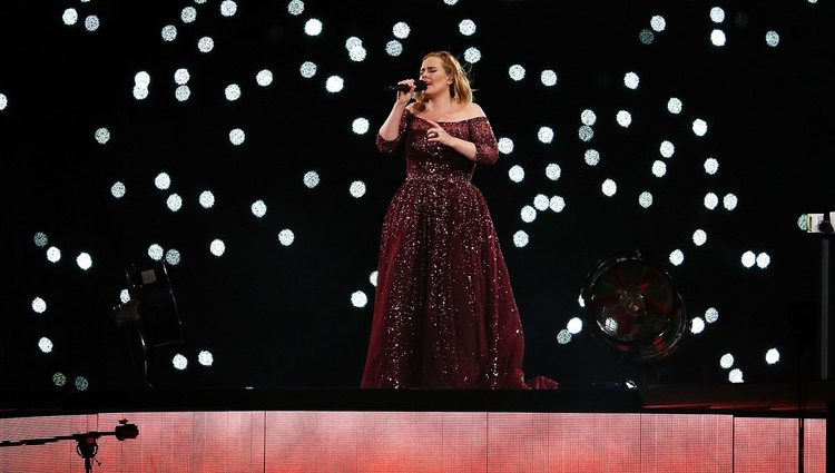 Adele durante su concierto en Sydney