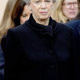 Benedicta de Dinamarca en el funeral de su esposo, el Príncipe alemán Richard zu Sayn-Wittgenstein Berleburg