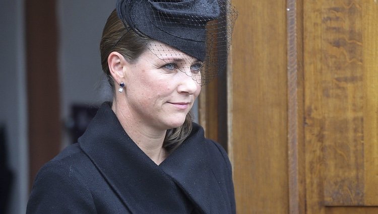 La Princesa Marta Luisa de Noruega en el funeral del Príncipe alemán Richard zu Sayn-Wittgenstein Berleburg
