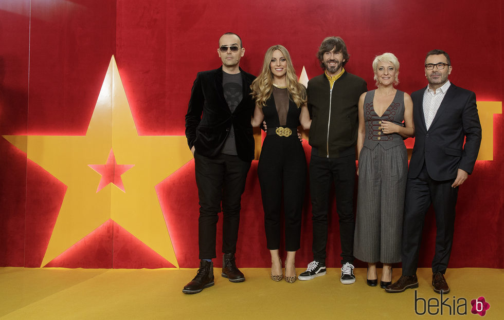 Risto Mejide, Edurne, Santi Millán, Eva Hache y Jorge Javier Vázquez en la presentación de 'Got Talent'