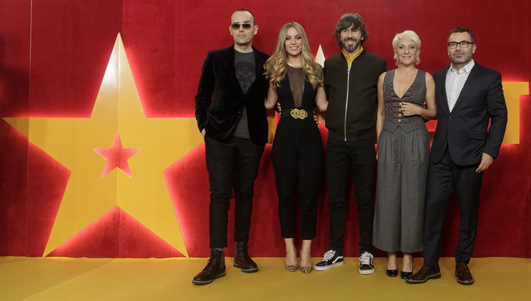 Risto Mejide, Edurne, Santi Millán, Eva Hache y Jorge Javier Vázquez en la presentación de 'Got Talent'