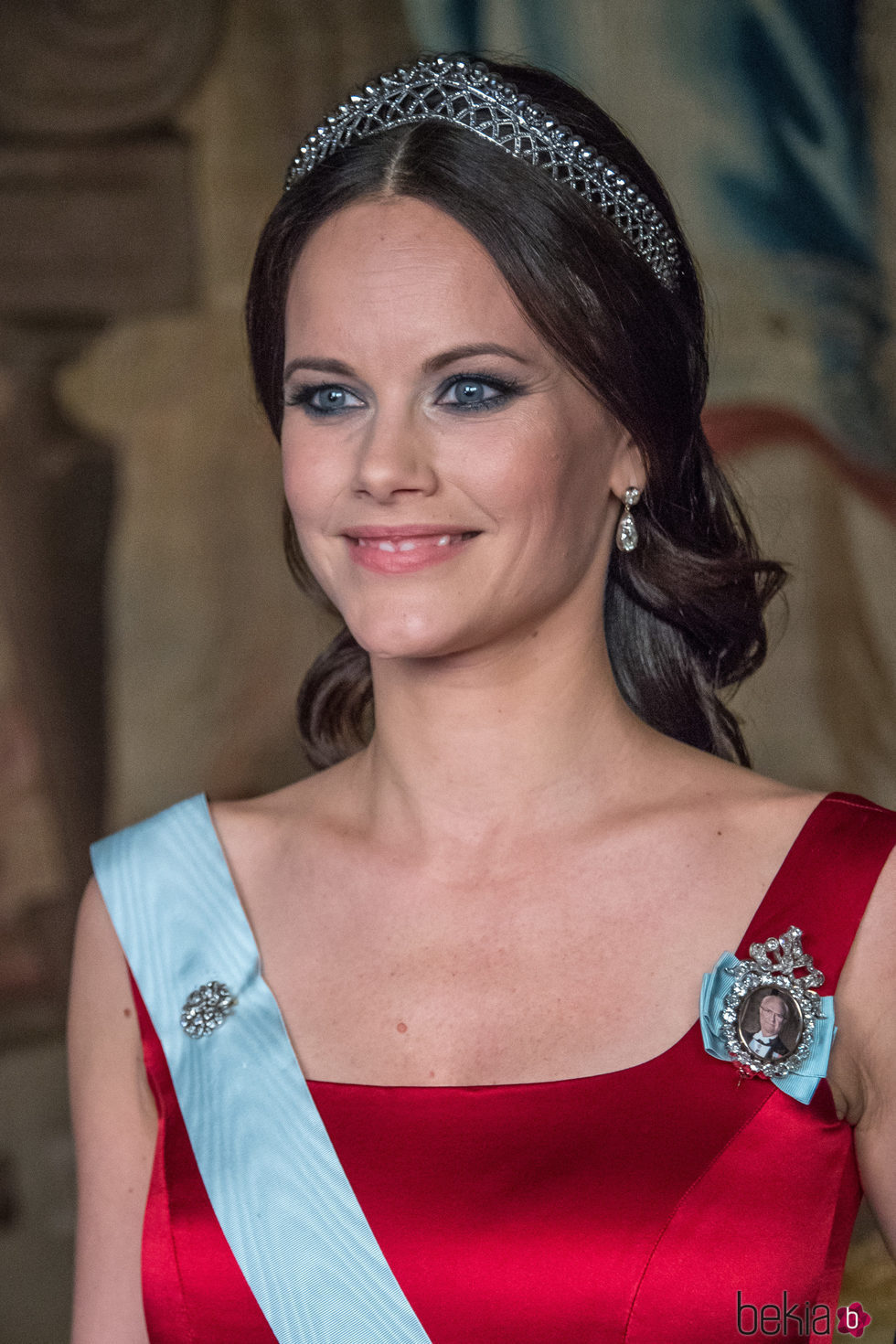 Sofia Hellqvist en un acto oficial en el Palacio Real de Estocolmo