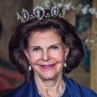 La Reina Silvia de Suecia en un acto oficial en el Palacio Real de Estocolmo