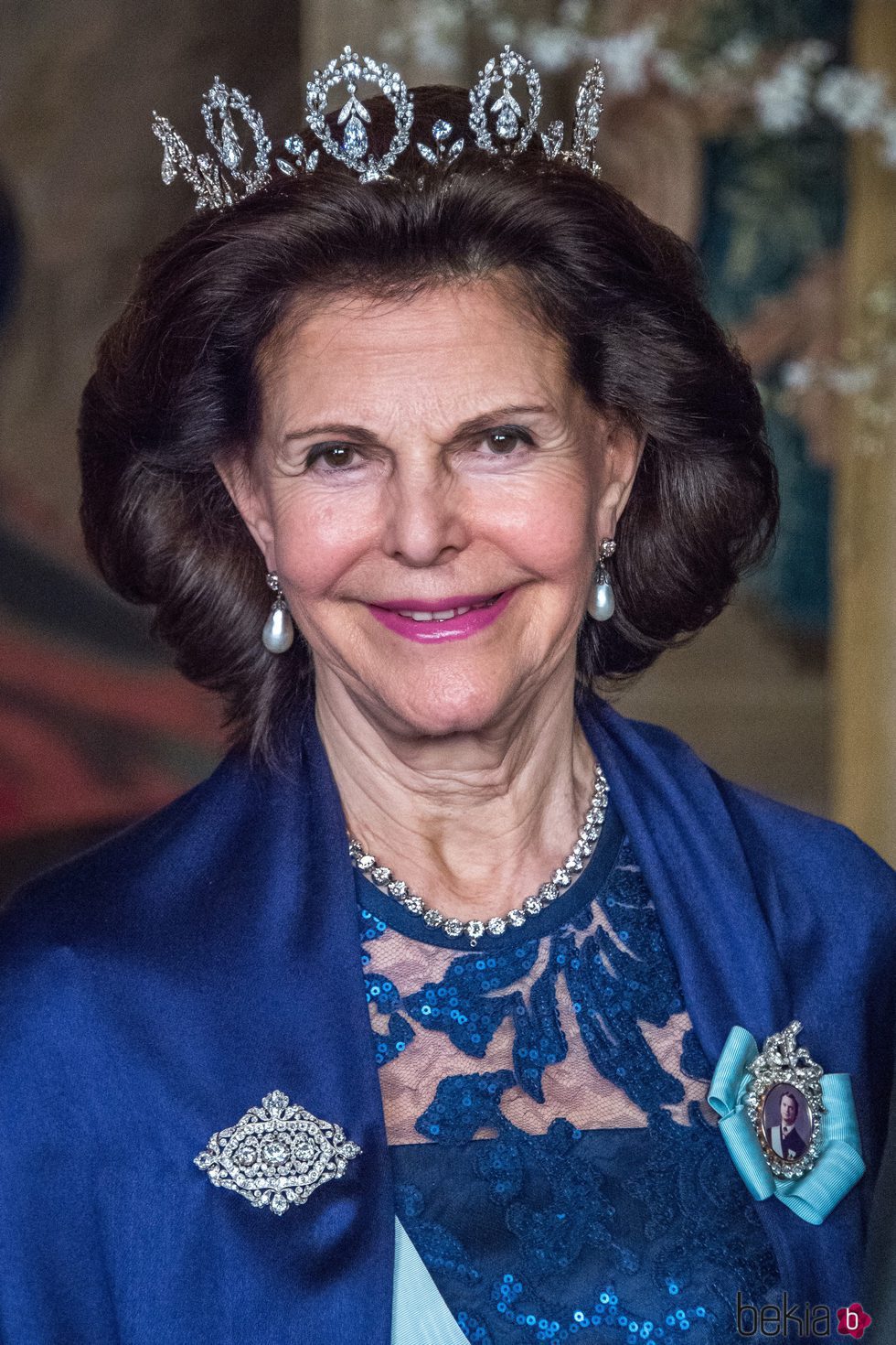 La Reina Silvia de Suecia en un acto oficial en el Palacio Real de Estocolmo