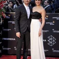 Raúl Arévalo y Melina Matthews en la gala de clausura del Festival de Cine de Málaga