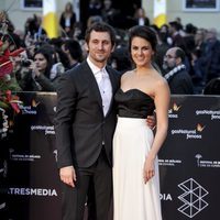 Raúl Arévalo y Melina Matthews en la gala de clausura del Festival de Cine de Málaga