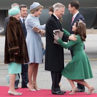 La Familia Real Danesa recibe a los Reyes de Bélgica al inicio de su Visita de Estado