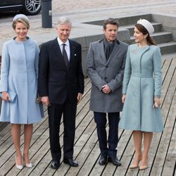 Los Reyes de Bélgica con Federico y Mary de Dinamarca en su Visita de Estado a Dinamarca