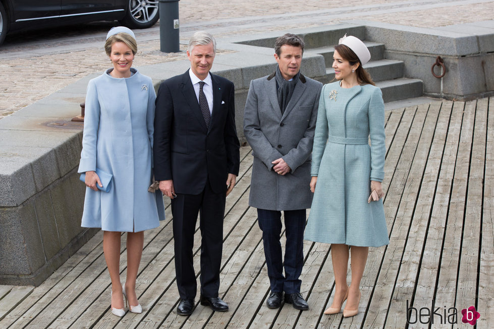Los Reyes de Bélgica con Federico y Mary de Dinamarca en su Visita de Estado a Dinamarca