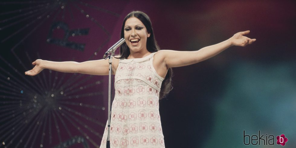 Massiel durante su actuación en Eurovisión en 1968