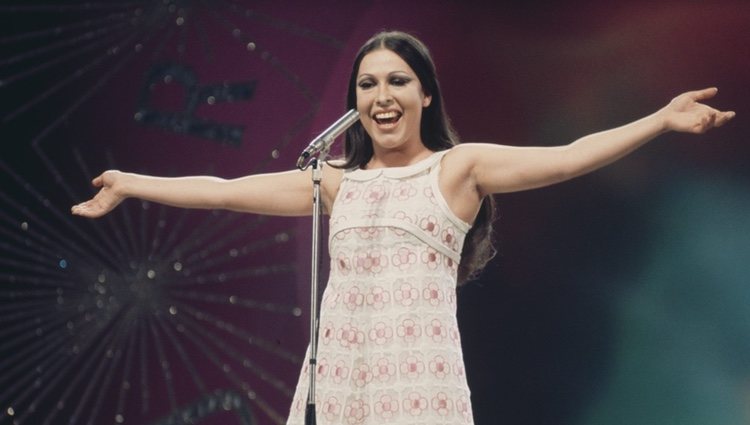 Massiel durante su actuación en Eurovisión en 1968
