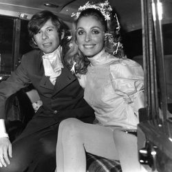 Roman Polanski y Sharon Tate en su boda