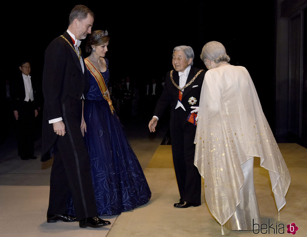 Los Emperadores de Japón reciben a los Reyes Felipe y Letizia en la cena en su honor en el Palacio Imperial de Tokio
