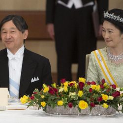 Naruhito de Japón y Kiko de Japón en la cena de gala en honor a los Reyes Felipe y Letizia