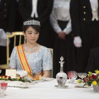 Mako de Japón y Akishino de Japón en la cena de gala en honor a los Reyes Felipe y Letizia