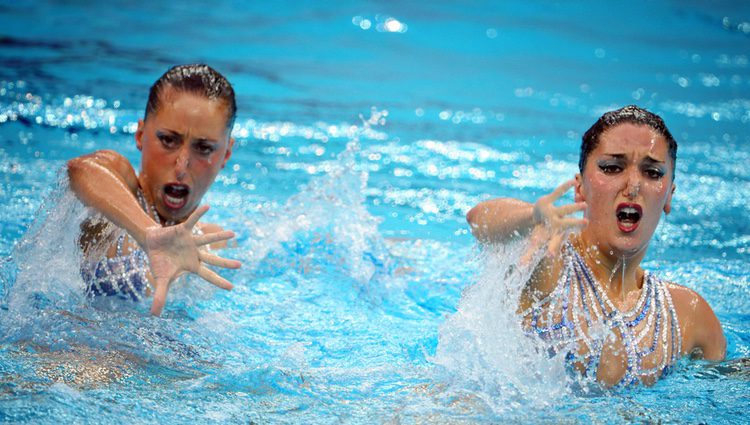 Gemma Mengual y Andrea Fuentes en los Juegos Olímpicos de Pekín 2008
