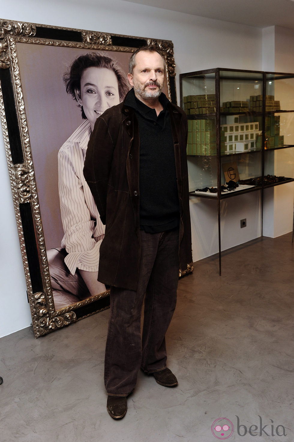 Miguel Bosé en la inauguración de la tienda Elena Benarroch en Madrid