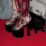 Detalle de los pies del disfraz de Halloween 2011 de Heidi Klum