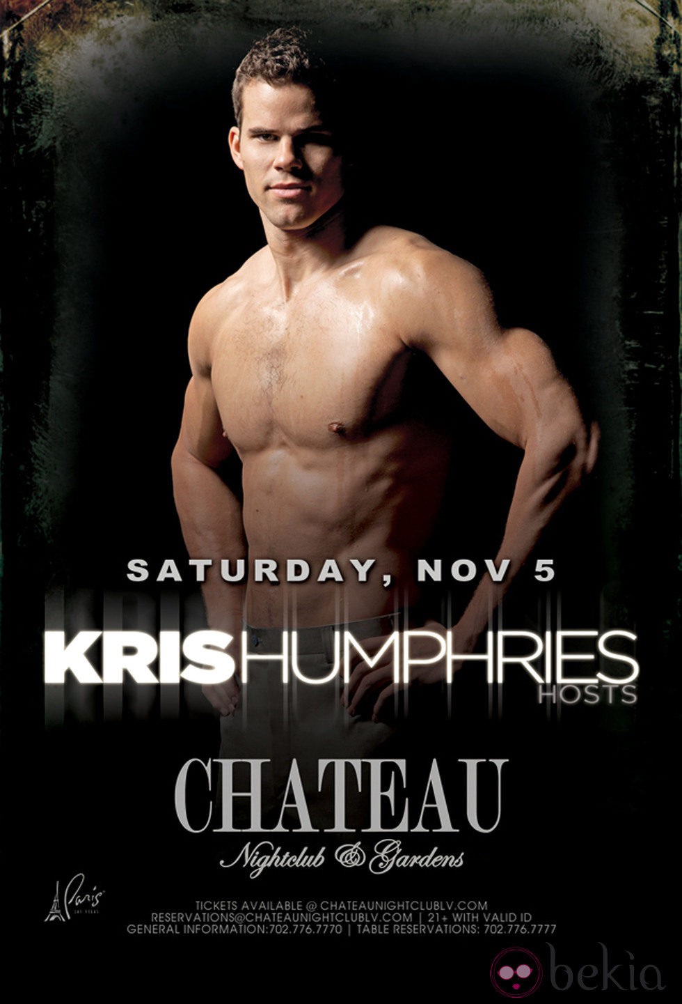 Kris Humphries desnudo para un evento en Las Vegas
