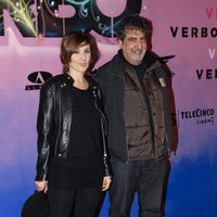Nathalie Poza y Javivi en el estreno de 'Verbo' en Madrid