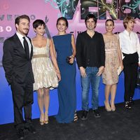 El director y los actores de 'Verbo' en su estreno en Madrid