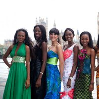 Las candidatas de Sudáfrica, Zimbabue, Namibia, Sierra Leona, Botswana y Nigeria a Miss Mundo 2011