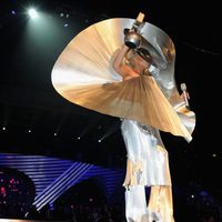 Lady Gaga y David Hasselhoff en la ceremonia de los MTV Europe Music Awards 2011